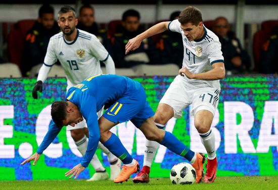 Football. Friendly match. Russia vs. Brazil