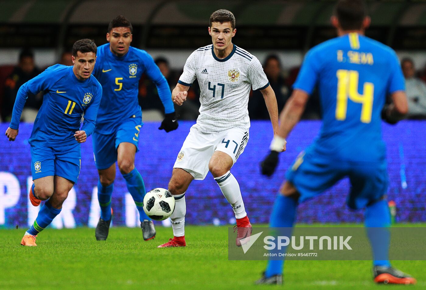 Football. Friendly match. Russia vs. Brazil