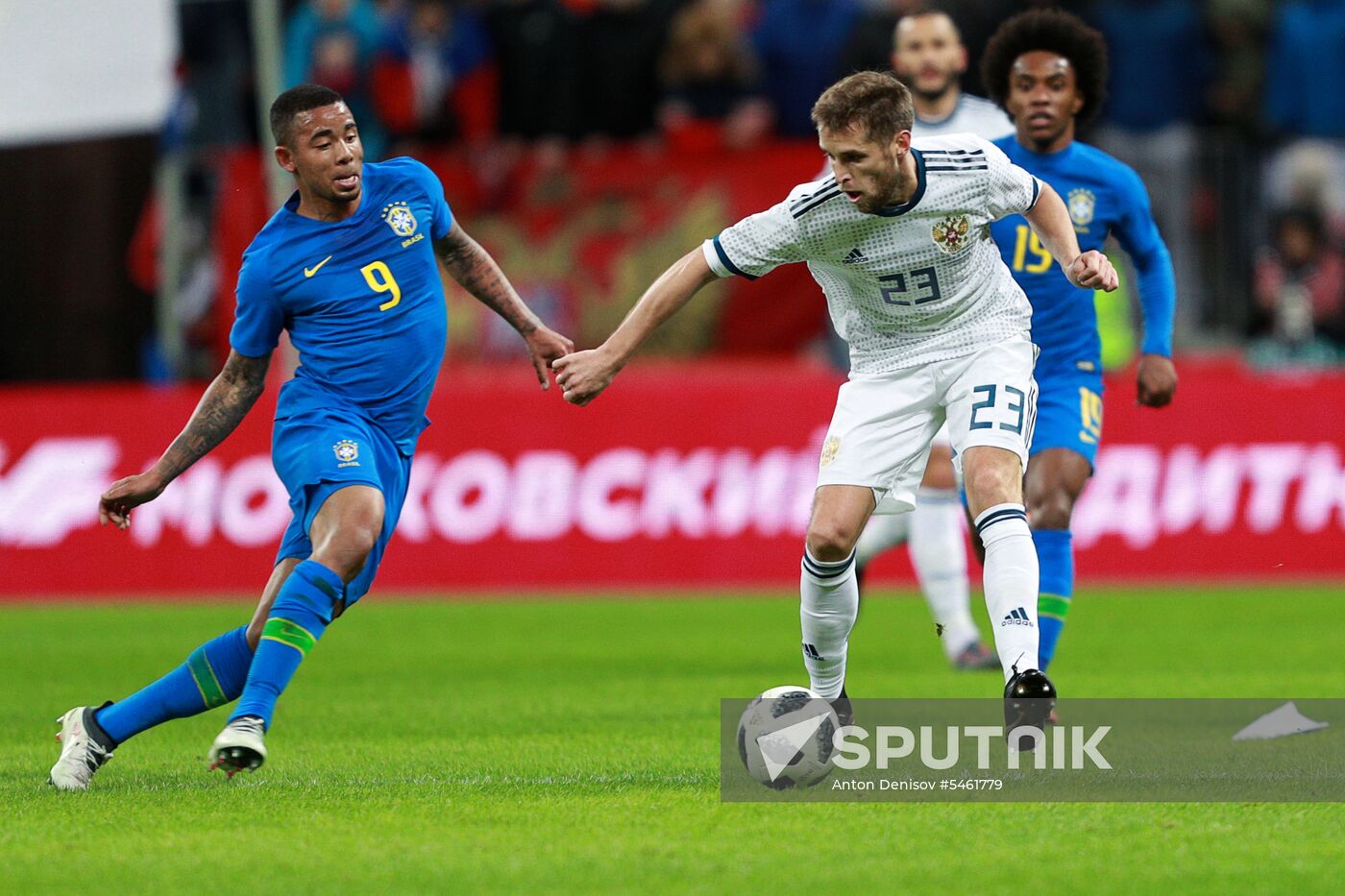 Football. Friendly match. Russia vs. Brazil