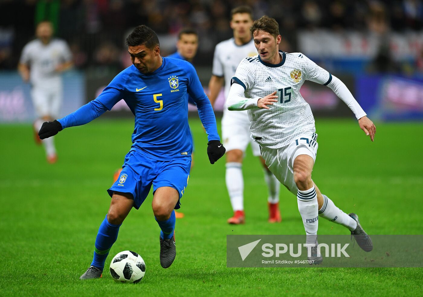 Football. Friendly match. Russia vs. Brazil