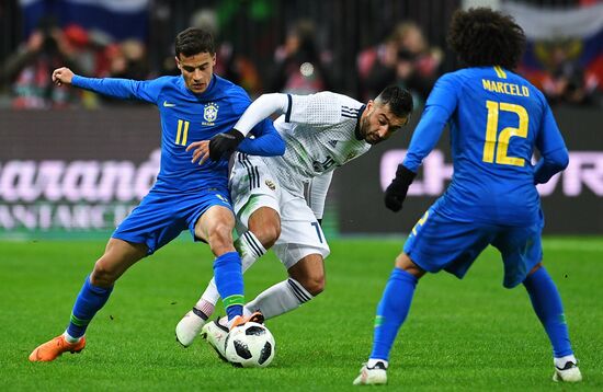 Football. Friendly match. Russia vs. Brazil