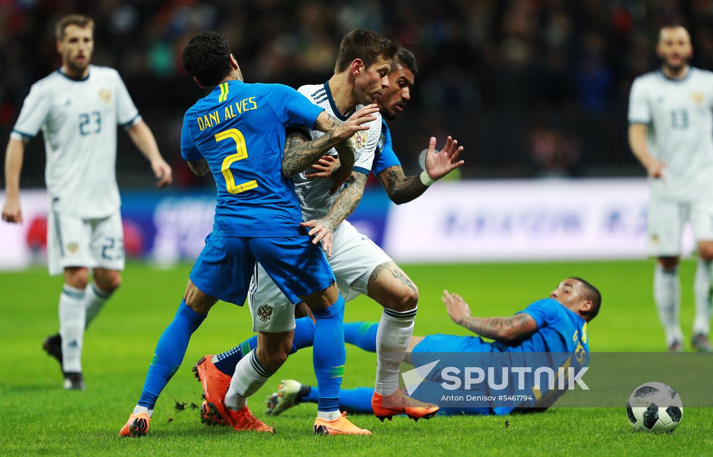 Football. Friendly match. Russia vs. Brazil