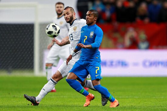 Football. Friendly match. Russia vs. Brazil