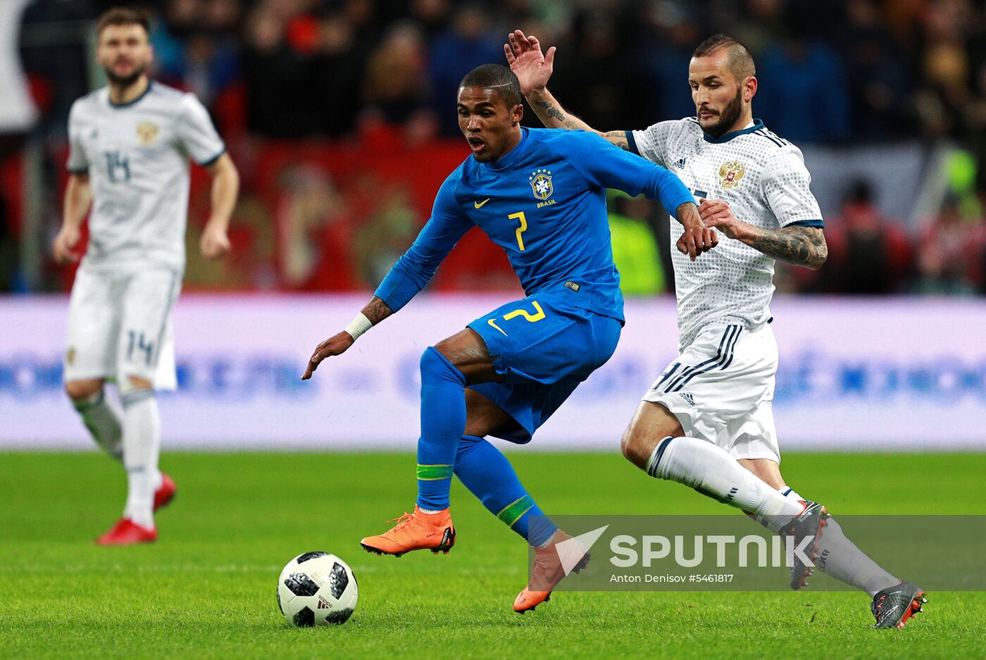 Football. Friendly match. Russia vs. Brazil