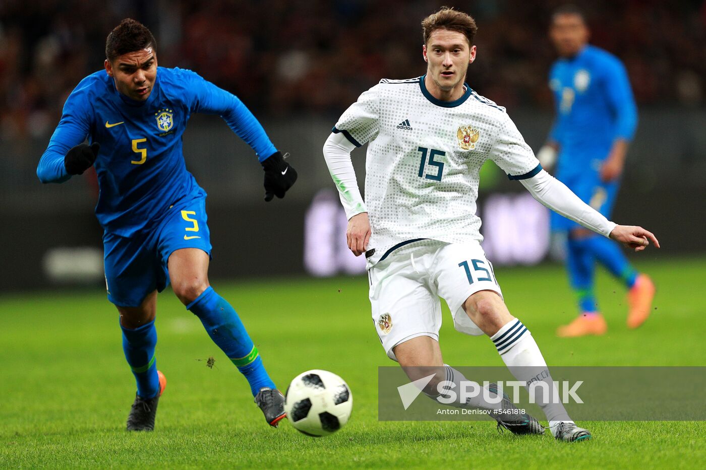 Football. Friendly match. Russia vs. Brazil