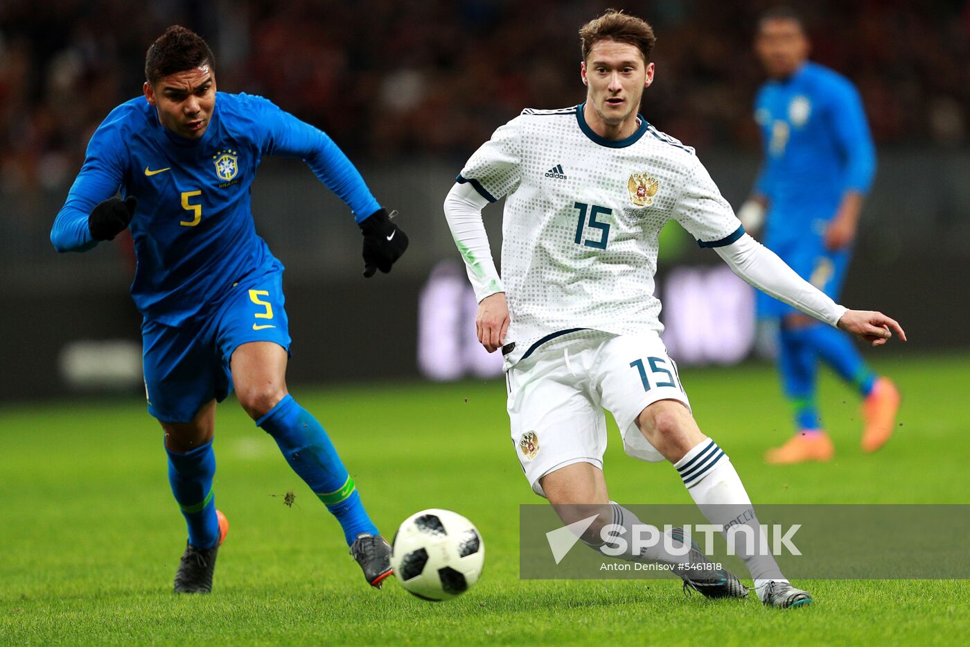 Football. Friendly match. Russia vs. Brazil