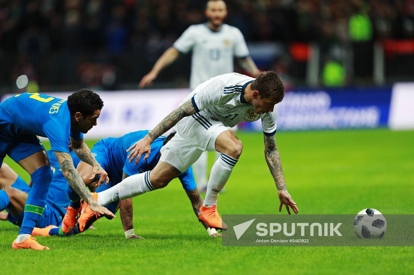 Football. Friendly match. Russia vs. Brazil
