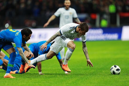 Football. Friendly match. Russia vs. Brazil