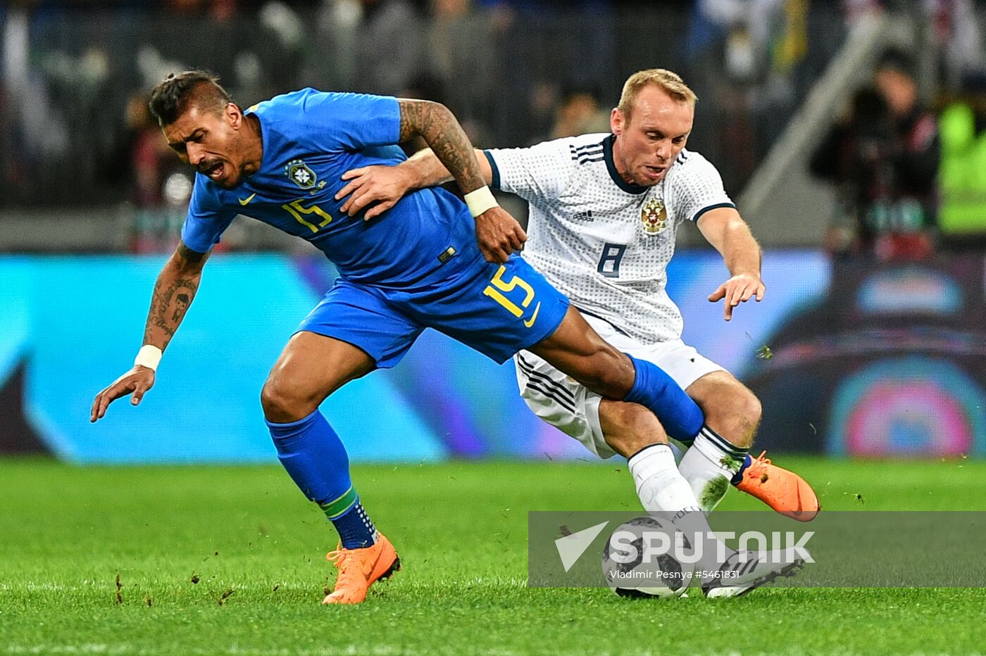 Football. Friendly match. Russia vs. Brazil