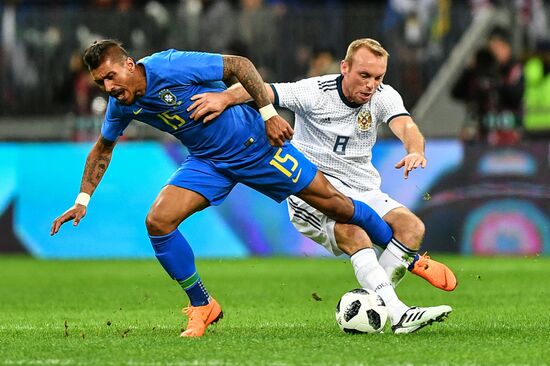 Football. Friendly match. Russia vs. Brazil