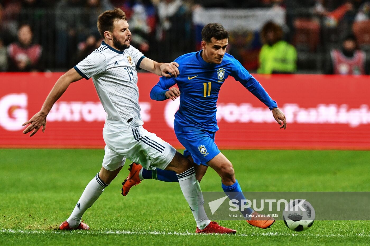 Football. Friendly match. Russia vs. Brazil
