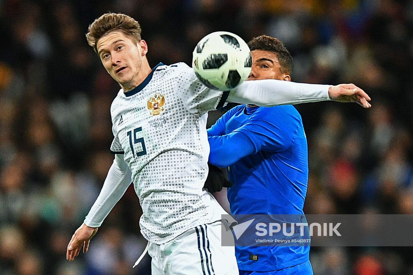 Football. Friendly match. Russia vs. Brazil