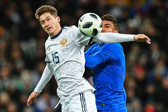 Football. Friendly match. Russia vs. Brazil