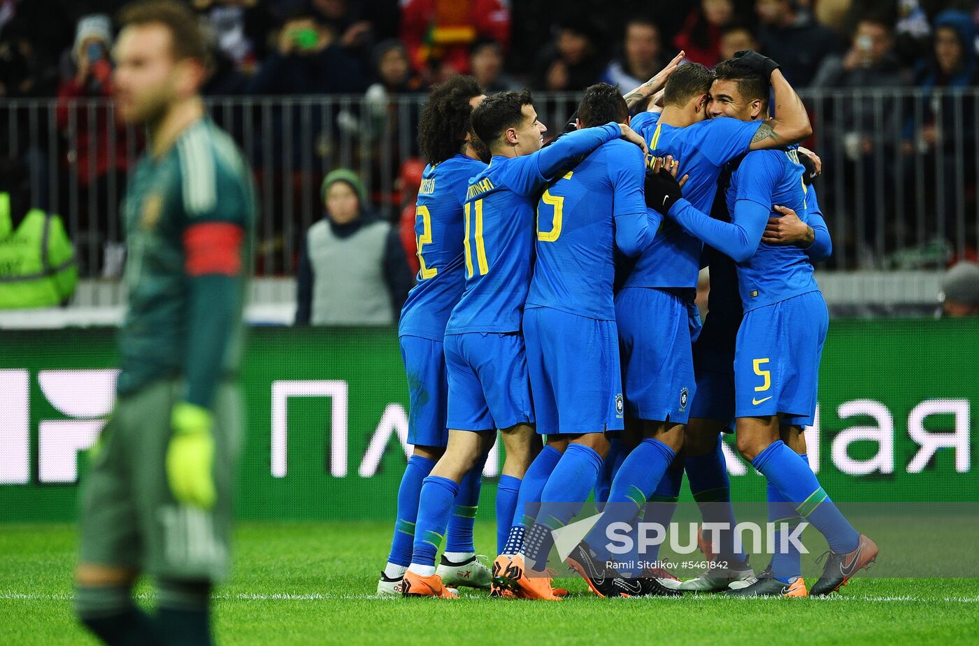 Football. Friendly match. Russia vs. Brazil