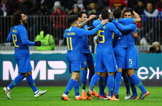 Football. Friendly match. Russia vs. Brazil