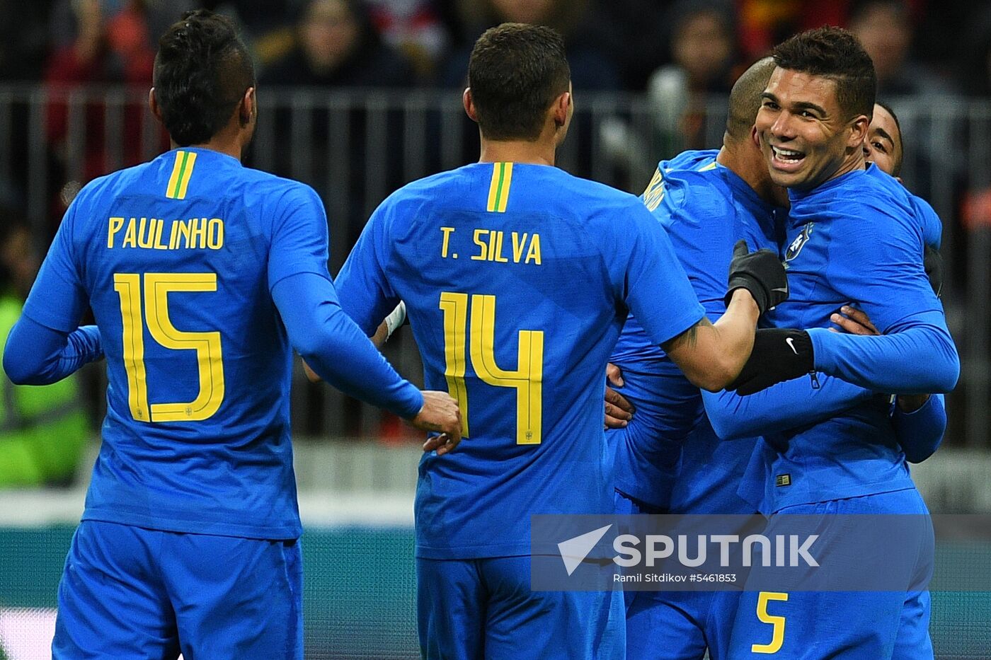 Football. Friendly match. Russia vs. Brazil