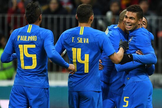 Football. Friendly match. Russia vs. Brazil