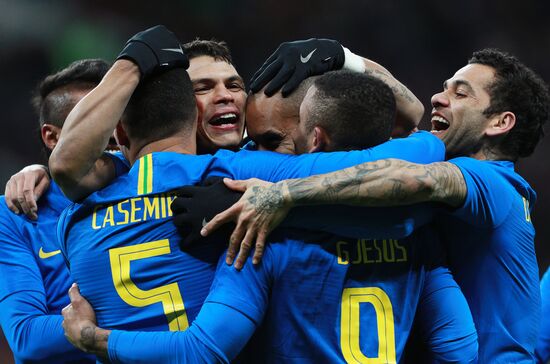Football. Friendly match. Russia vs. Brazil
