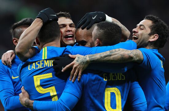 Football. Friendly match. Russia vs. Brazil