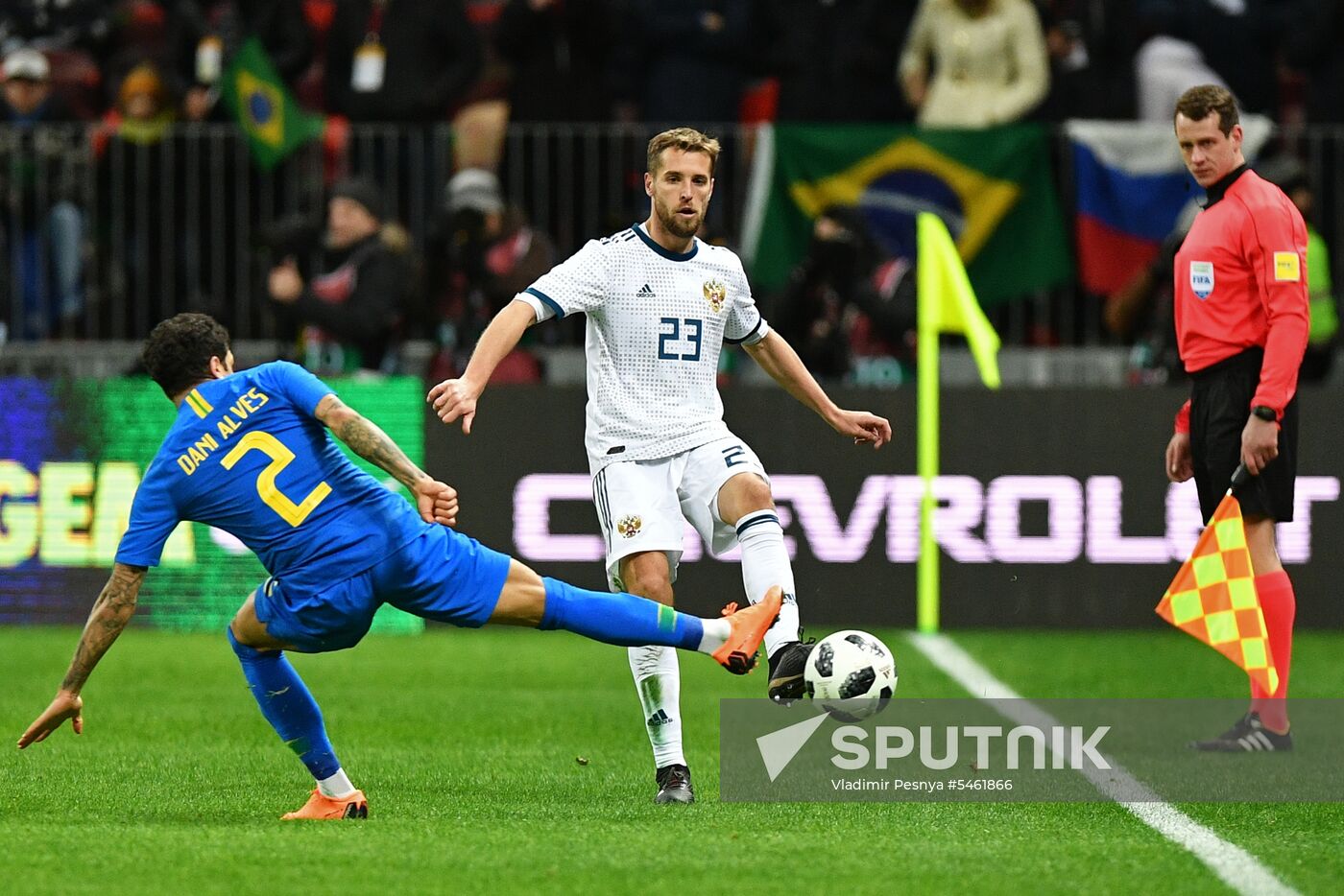 Football. Friendly match. Russia vs. Brazil