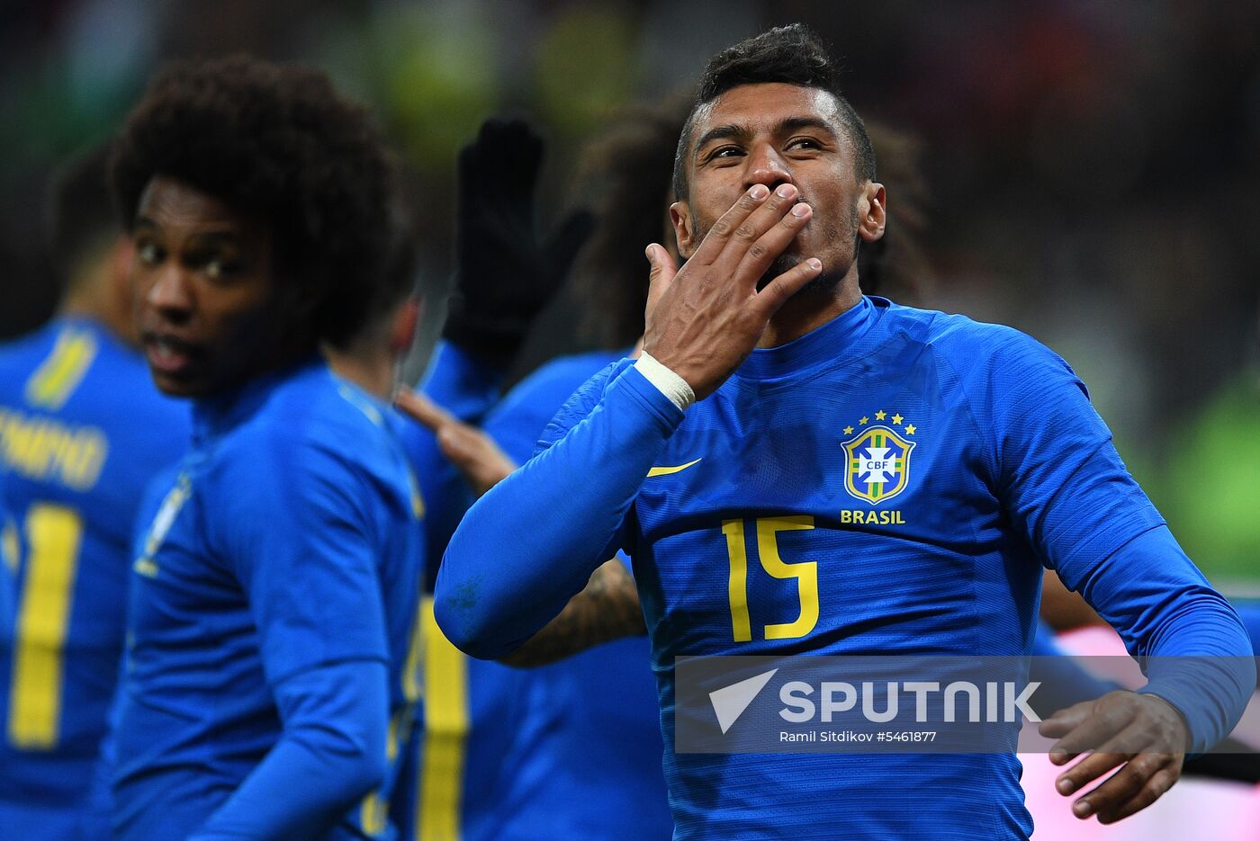 Football. Friendly match. Russia vs. Brazil