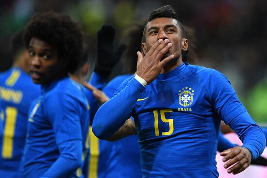 Football. Friendly match. Russia vs. Brazil