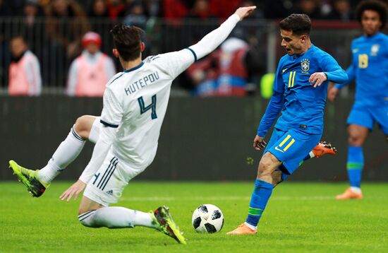 Football. Friendly match. Russia vs. Brazil