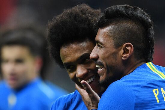 Football. Friendly match. Russia vs. Brazil