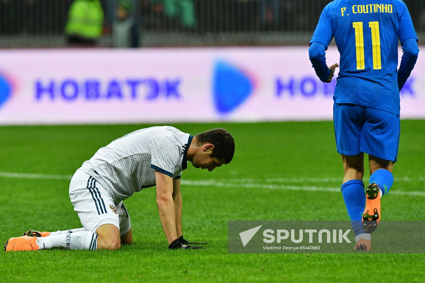 Football. Friendly match. Russia vs. Brazil