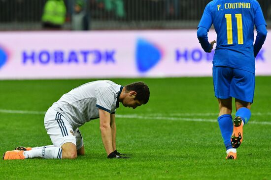 Football. Friendly match. Russia vs. Brazil