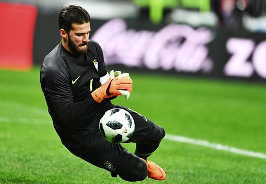 Football. Friendly match. Russia vs. Brazil