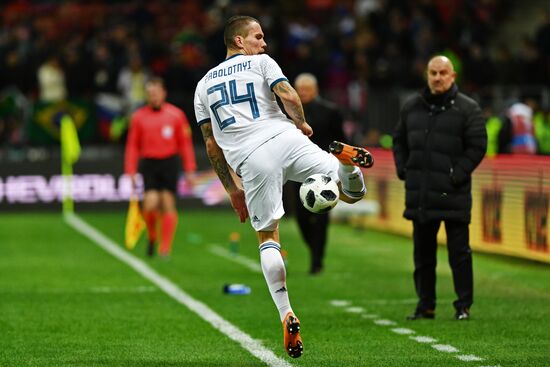 Football. Friendly match. Russia vs. Brazil