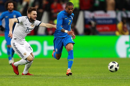 Football. Friendly match. Russia vs. Brazil