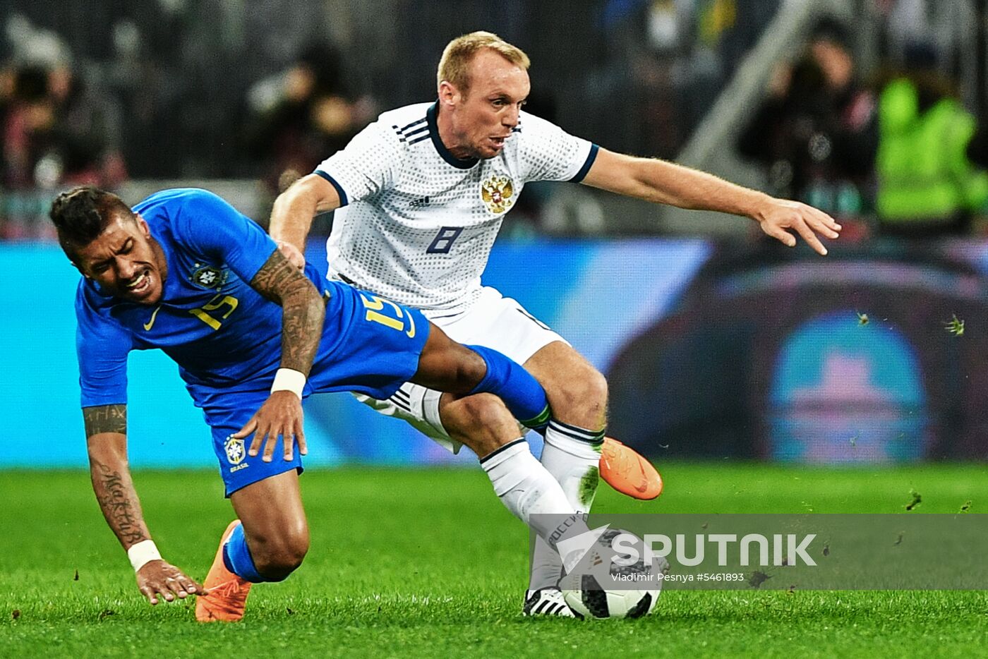 Football. Friendly match. Russia vs. Brazil