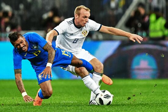 Football. Friendly match. Russia vs. Brazil