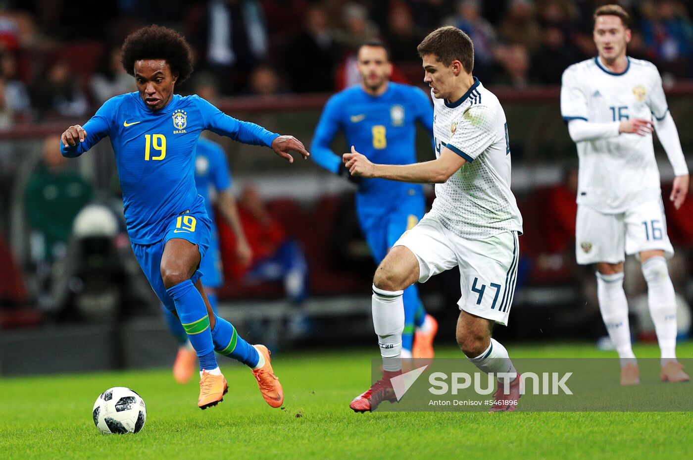 Football. Friendly match. Russia vs. Brazil
