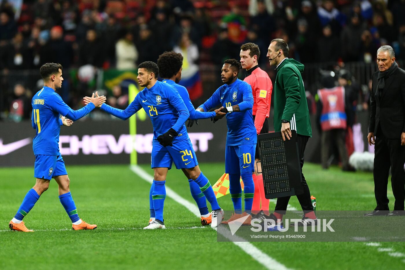 Football. Friendly match. Russia vs. Brazil