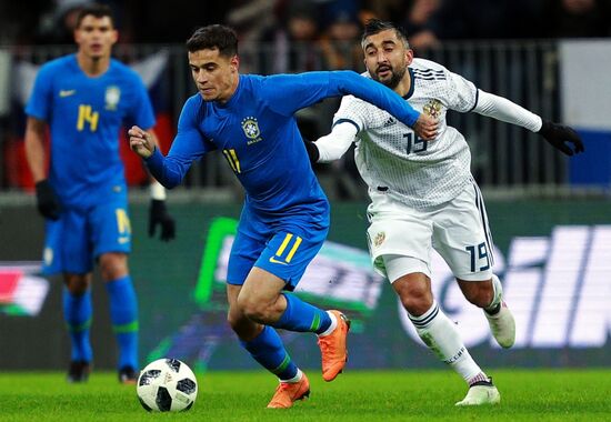 Football. Friendly match. Russia vs. Brazil