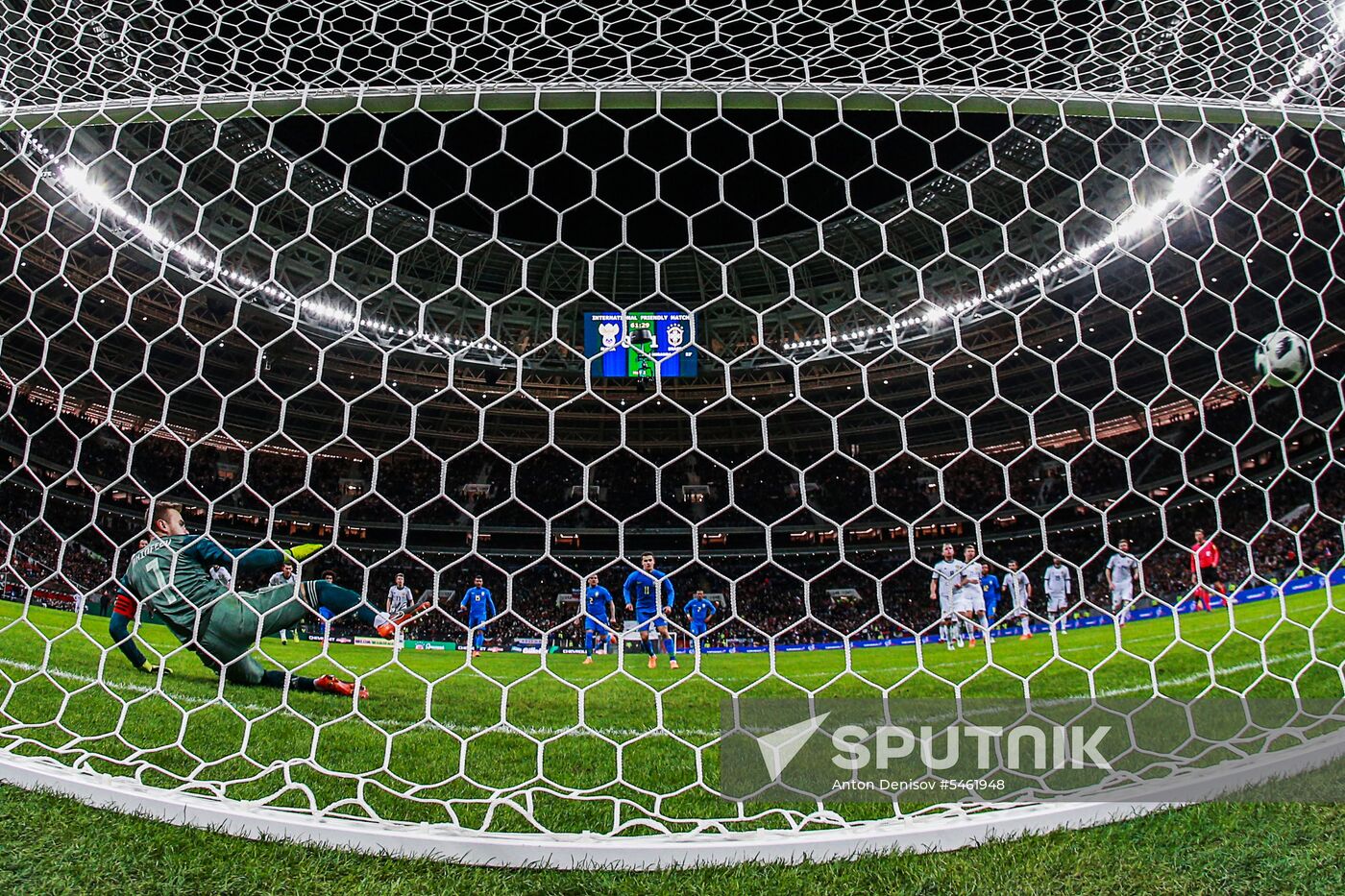 Football. Friendly match. Russia vs. Brazil