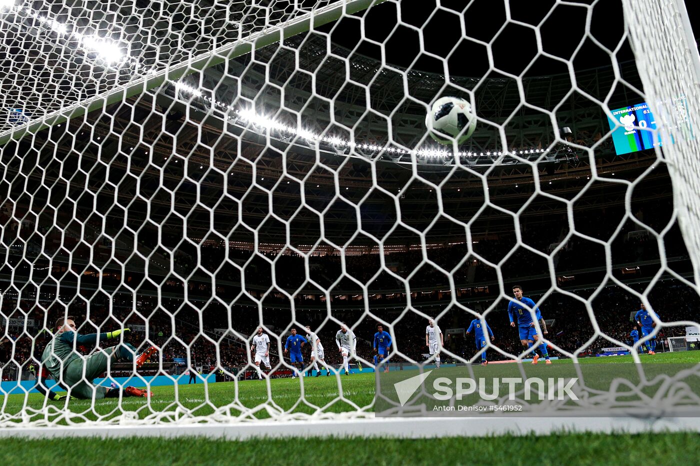 Football. Friendly match. Russia vs. Brazil