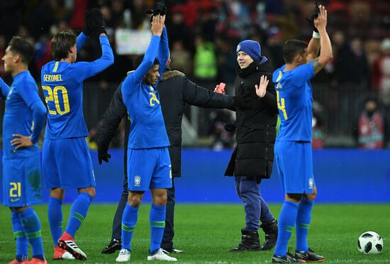 Football. Friendly match. Russia vs. Brazil
