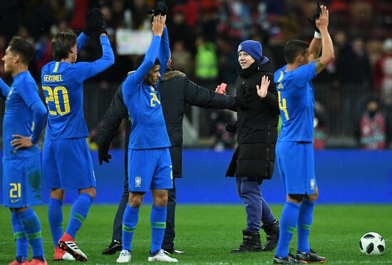 Football. Friendly match. Russia vs. Brazil