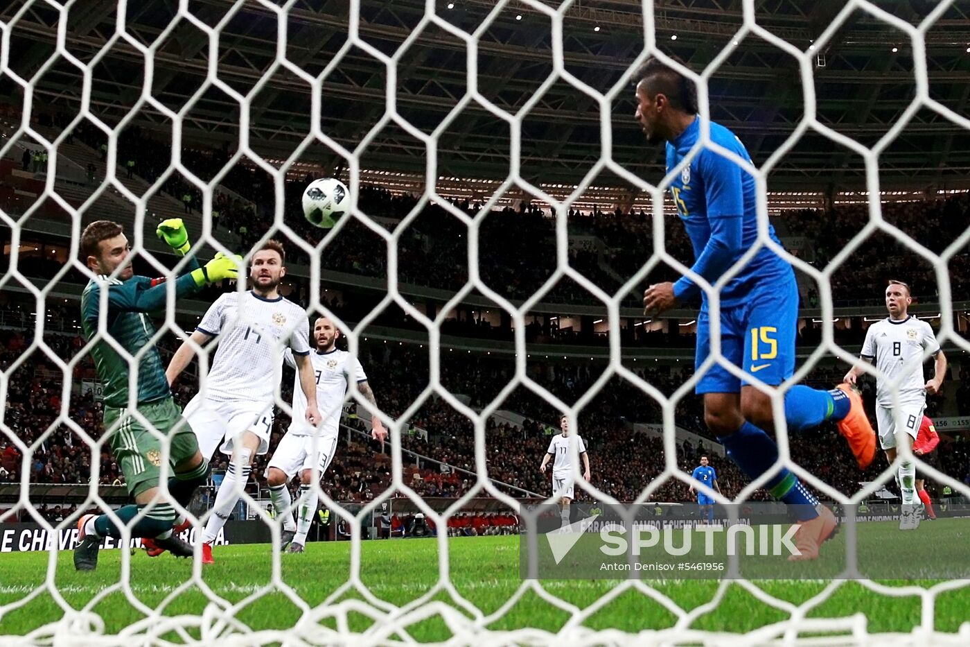 Football. Friendly match. Russia vs. Brazil