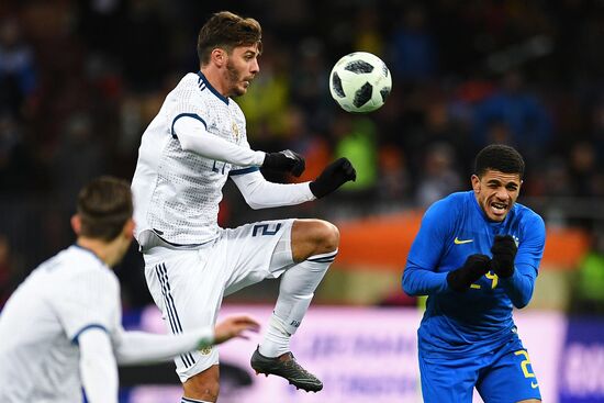 Football. Friendly match. Russia vs. Brazil
