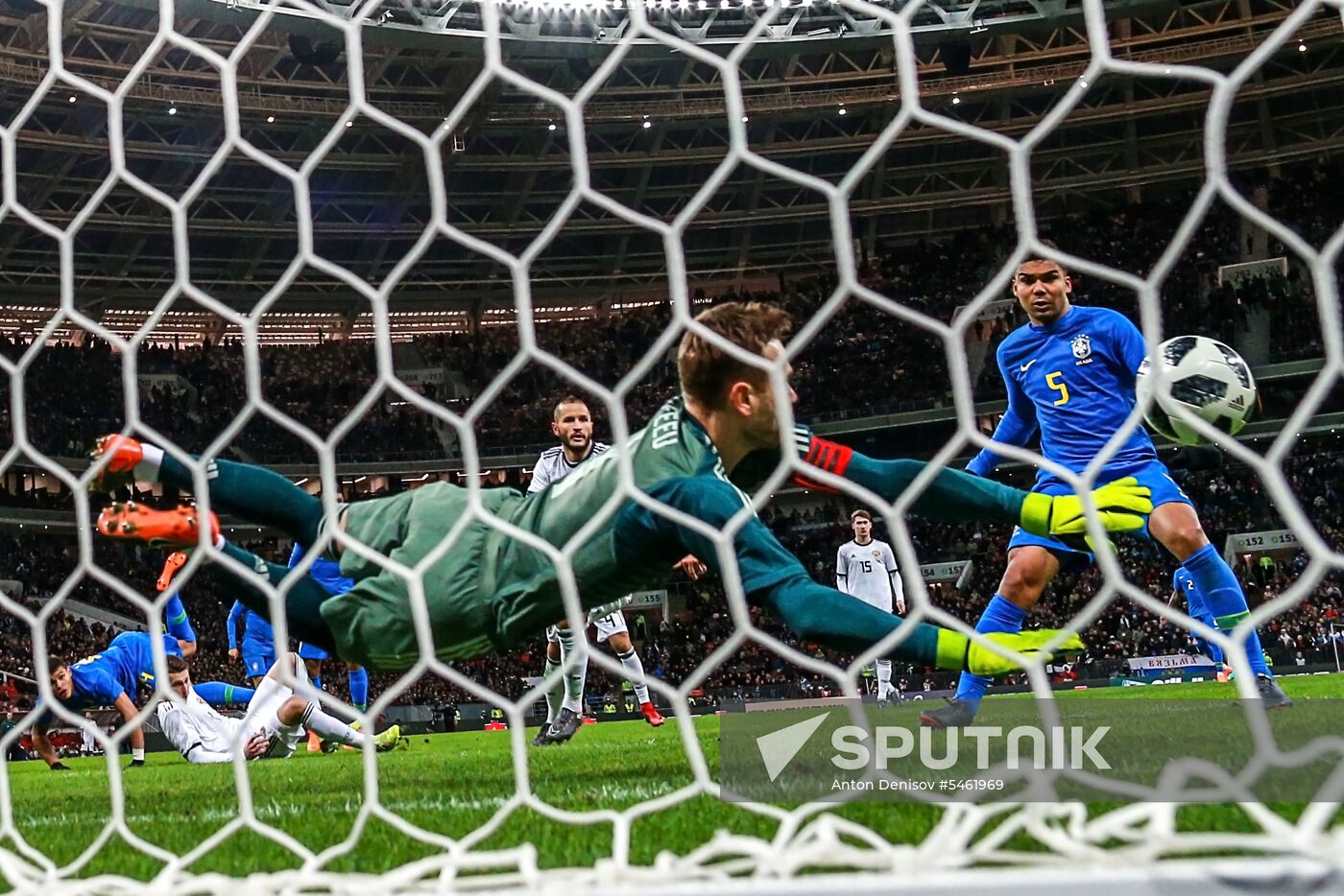 Football. Friendly match. Russia vs. Brazil