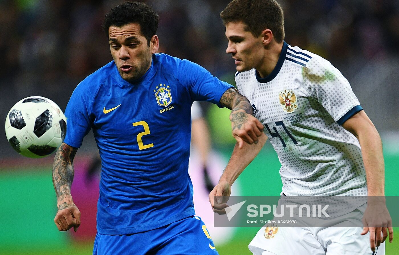 Football. Friendly match. Russia vs. Brazil