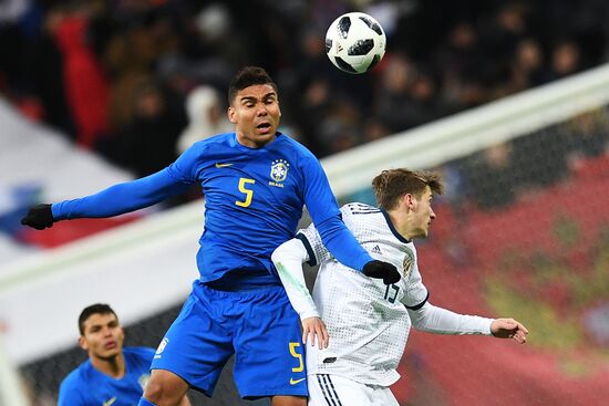 Football. Friendly match. Russia vs. Brazil