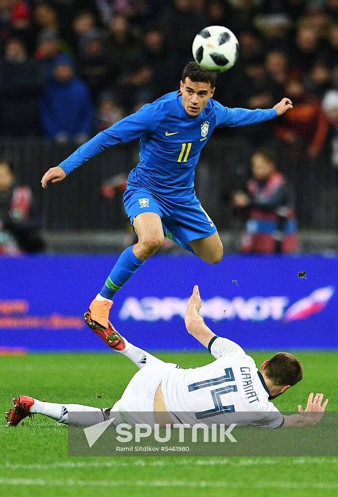 Football. Friendly match. Russia vs. Brazil