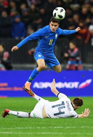 Football. Friendly match. Russia vs. Brazil