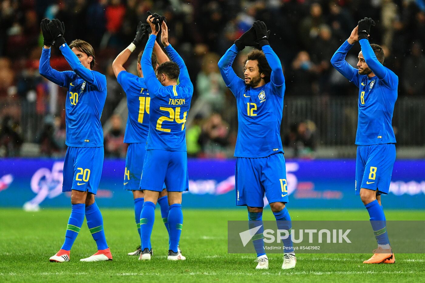 Football. Friendly match. Russia vs. Brazil
